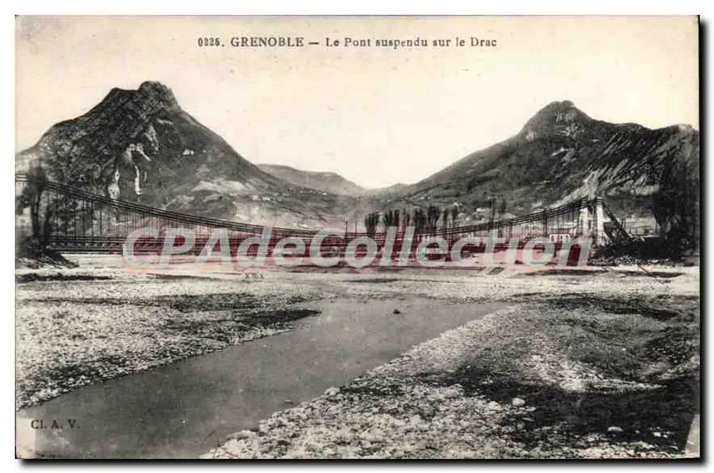 Grenoble — O Pont Suspensa sobre o Drac — CI.A.V. n° 0325 - Frente