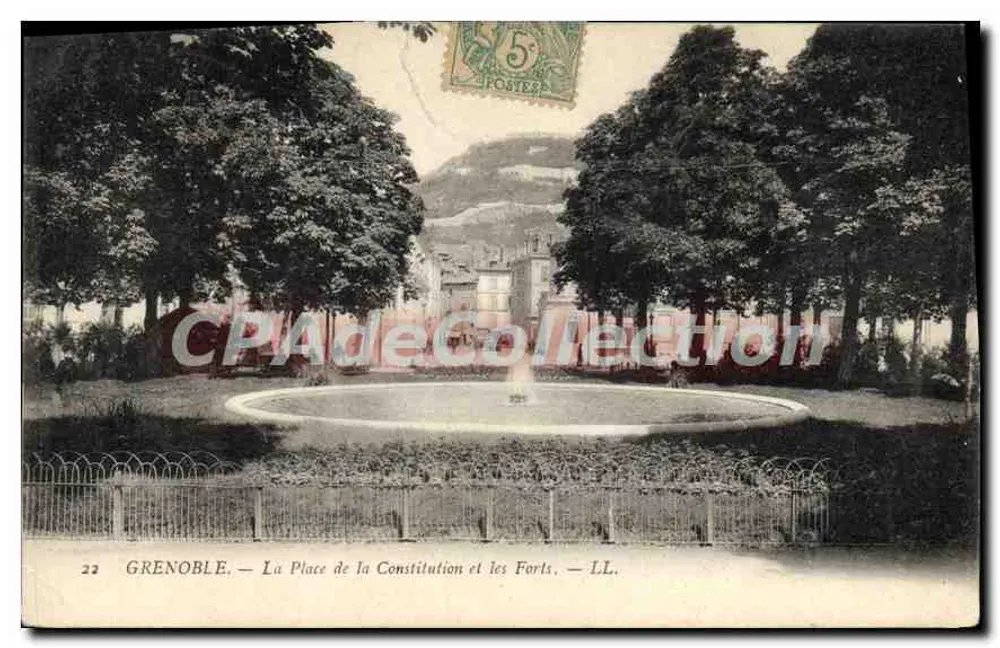 Grenoble — A Praça da Constituição e os Fortes — LL. n°22 - Frente