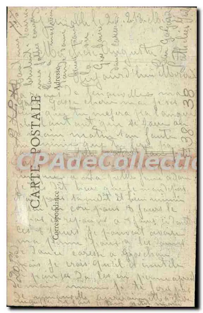 Grenoble — Allgemeiner Blick vom Cours Berriat und der Moucheterotte, alt. 1906 m. — B.F. PARIS - Rückseite