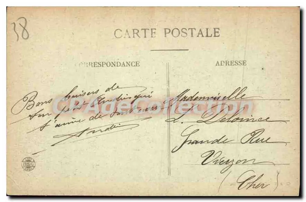 Grenoble — Vista tirada do Forte Rabot — editor B&G, n° 839 - Verso