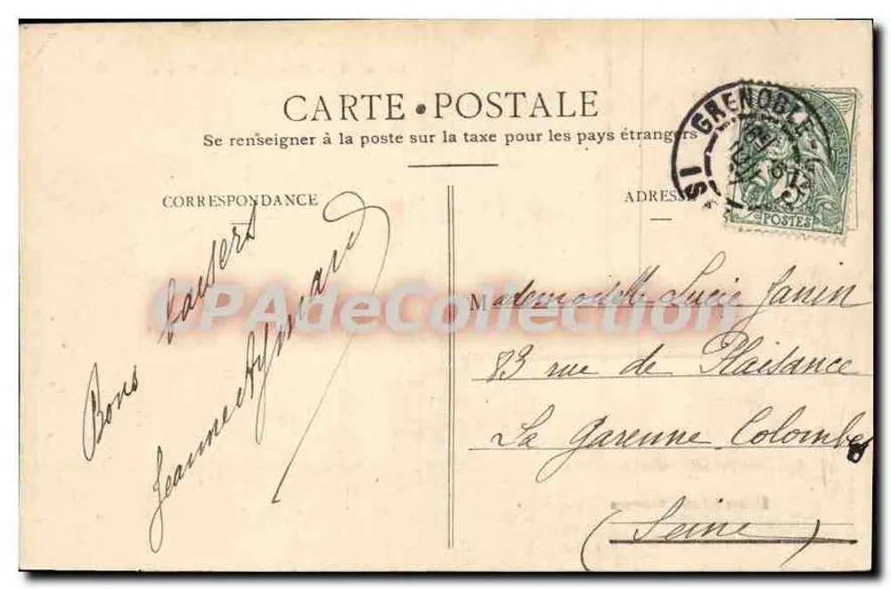 Grenoble - Porte de l'Île Verte — Edição Galeries Modernes - Verso