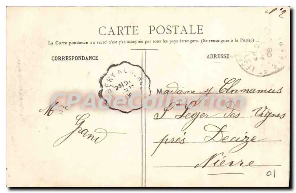 Grenoble - Igreja de Saint-André — Cliché A. V., Coleção L. P., Grenoble, n° 519 - Verso