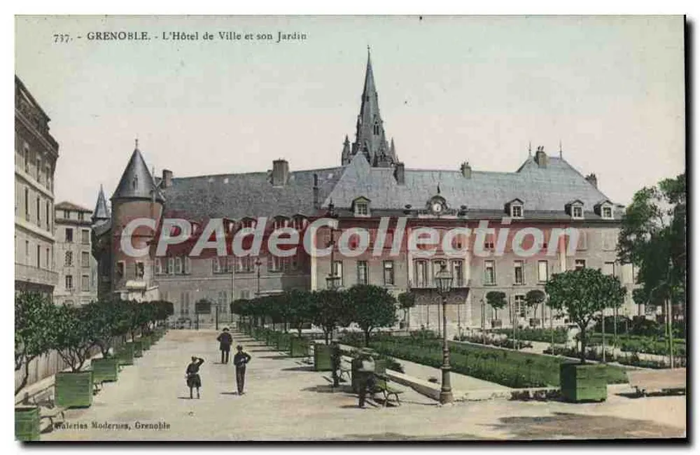 Grenoble - Das Rathaus und sein Garten — Galeries Modernes, Grenoble, Nr. 737 - Vorderseite
