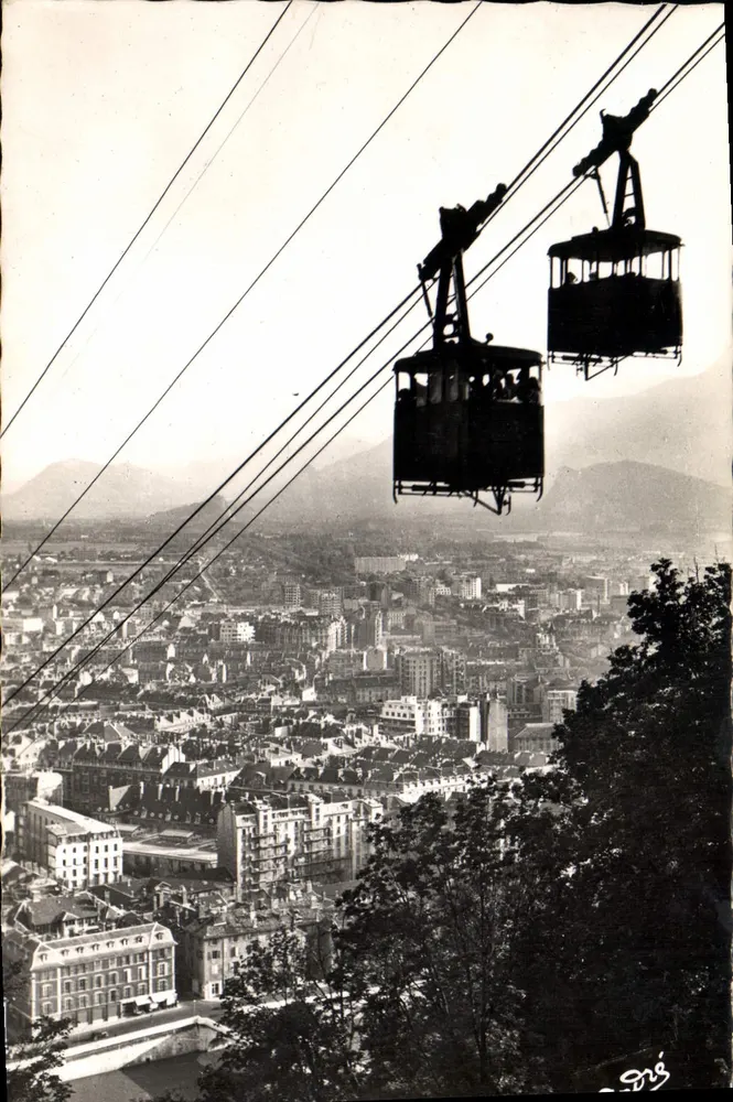 Grenoble — Teleférico da Bastilha — Edição de Arte Grenoble, n°1013 - Frente
