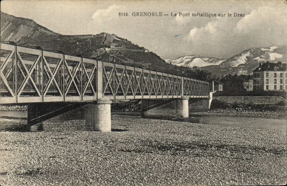 Grenoble — O Ponte Metálico sobre o Drac — Editor: 0118 - Frente