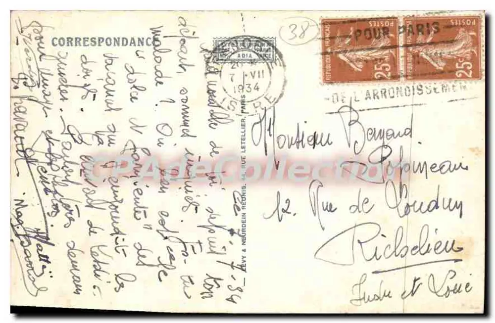 Grenoble — O Isère e o Moucherotte — LL. n°2082 - Verso