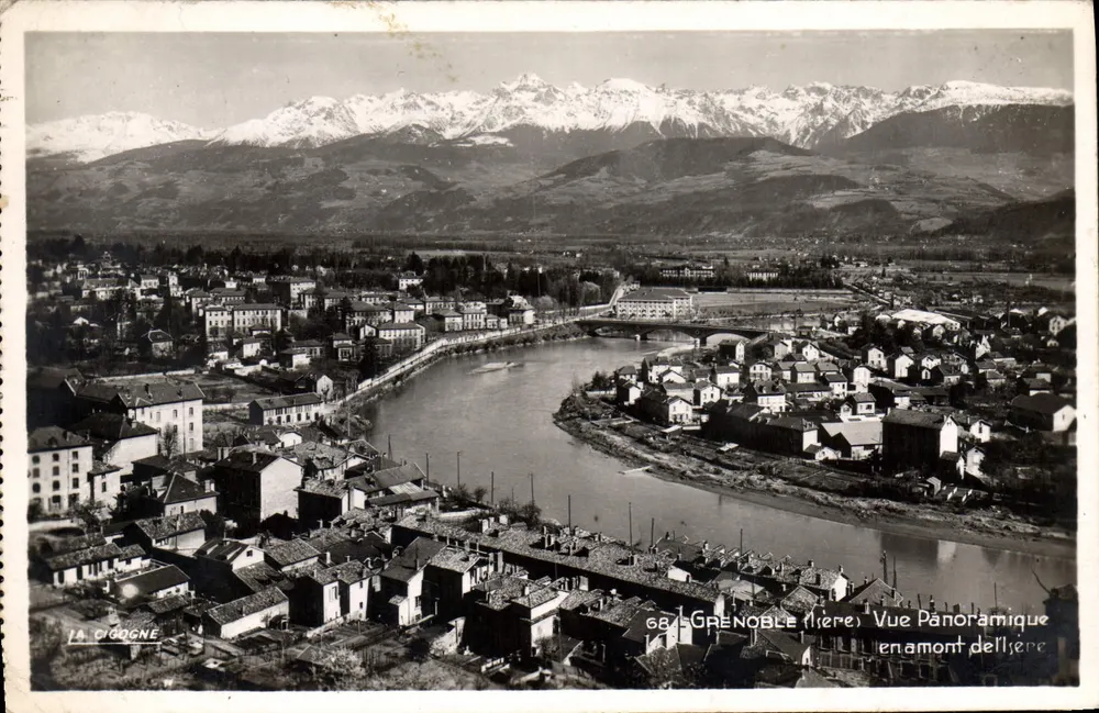 Grenoble (Isère) — Vista panorâmica acima do Isère — A Cegonha - Frente