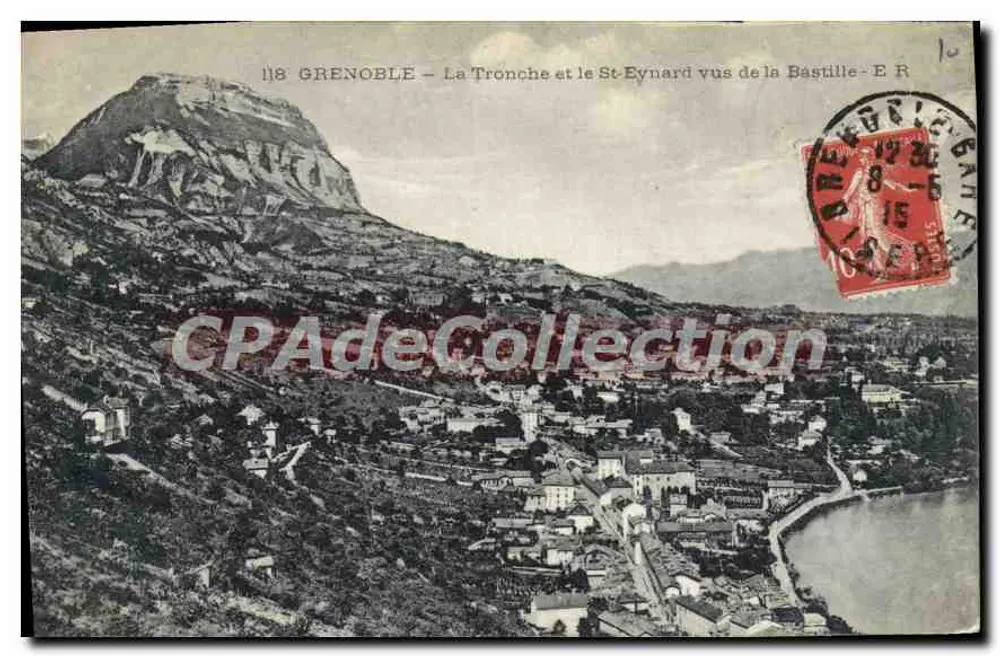 Grenoble — La Tronche y Saint-Eynard vistos desde la Bastilla — Editor E R, n° 118 - Anverso