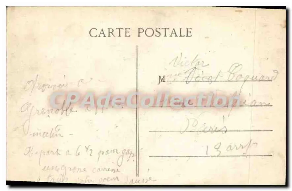 Grenoble — La Tronche y Saint-Eynard vistos desde la Bastilla — Editor E R, n° 118 - Reverso