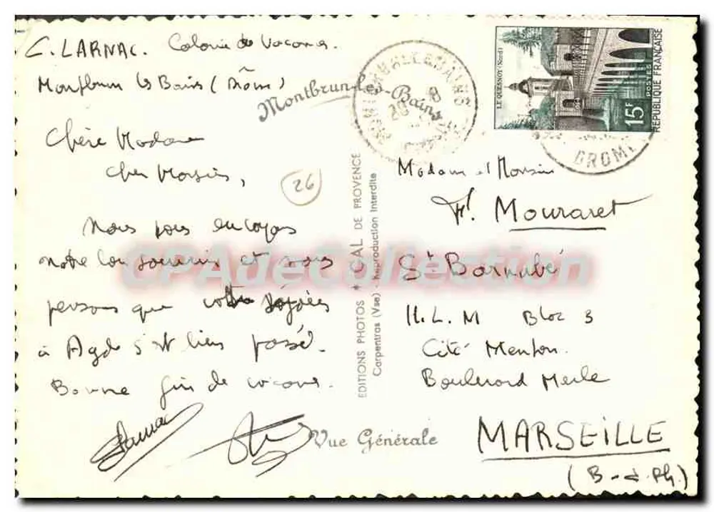 Montbrun-les-Bains — vista geral — ÉDITIONS PHOTOS CAL DE PROVENCE - Verso