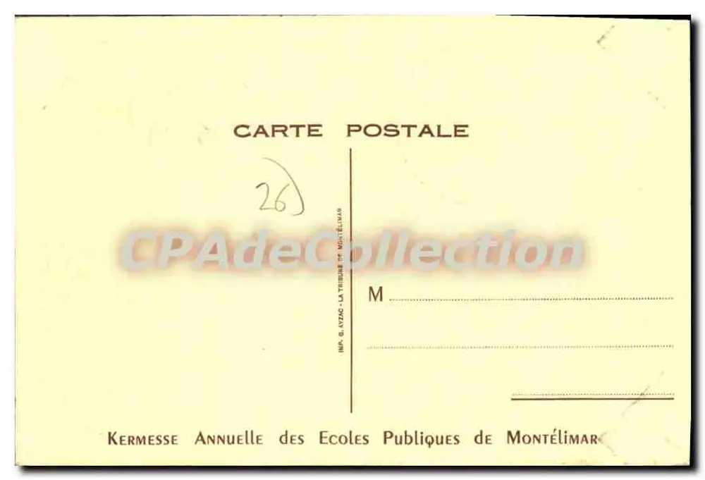 Ansicht des alten Montélimard im Valentinois — Philatelie an der Schule — Montélimar, 2-3. Mai 1964 - Rückseite