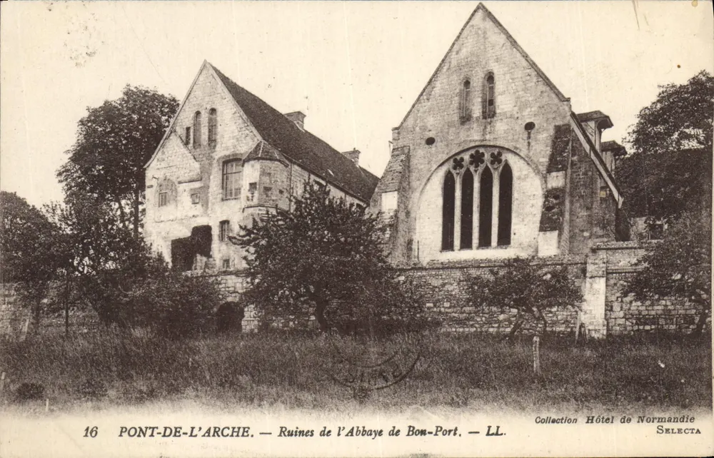 Pont-de-l'Arche — Ruinen der Abtei Bon-Port — Sammlung Hôtel de Normandie SELECTA - Vorderseite