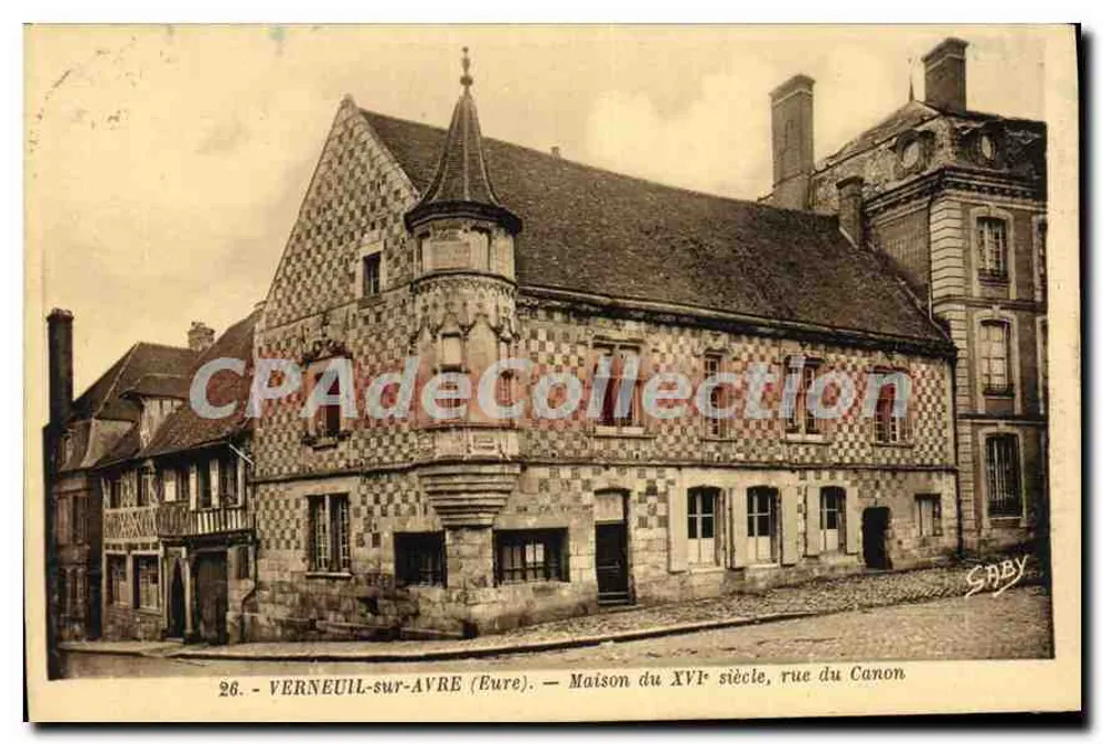 Verneuil-sur-Avre (Eure) — Haus des 16. Jahrhunderts, Rue du Canon — Edition Gaby - Vorderseite