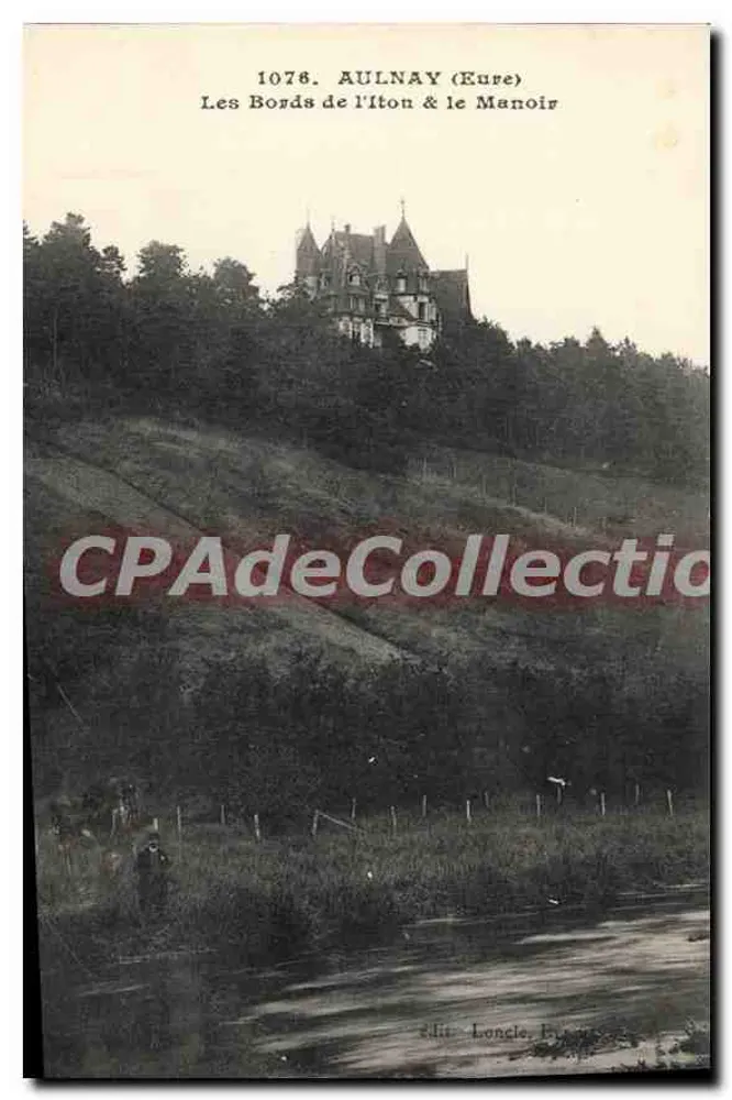 Aulnay (Eure) — Die Ufer der Iton & das Schloss — Verlag Longle, Frankreich, Nr. 1078 - Vorderseite
