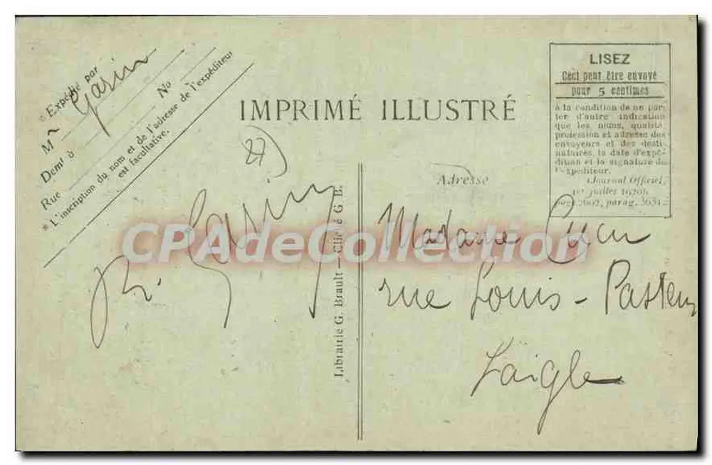 Verneuil (Eure) — Torre Cinza (XI) — Impresso Ilustrado - Verso