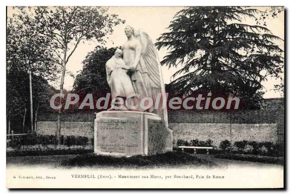 Verneuil (Eure) - Monumento aos Mortos, por Bouchard, Paix de Rome - Frente