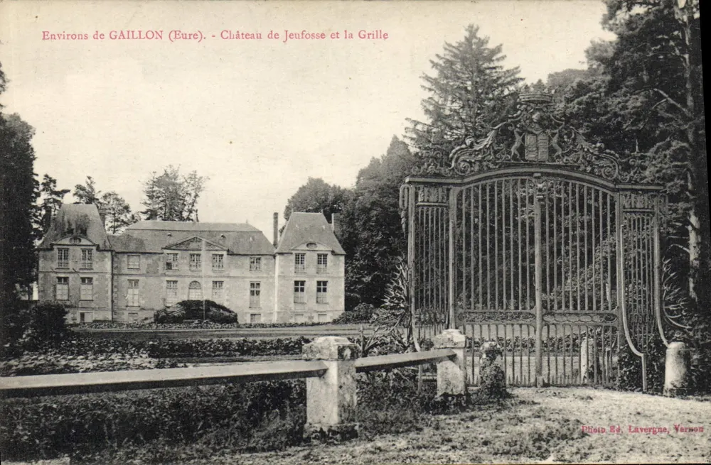Schloss Jeufosse und das Tor — Umgebung von Gaillon (Eure) — Photo Ed. Laverigne, Vernon - Vorderseite