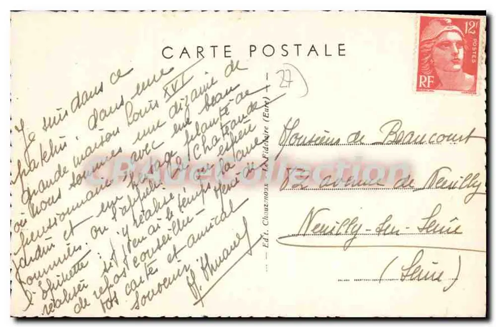 Le Fidelaire (Eure) — Das alte Pfarrhaus (16. Jahrhundert) — Ed. Clauzur (Eure) n°24 - Rückseite