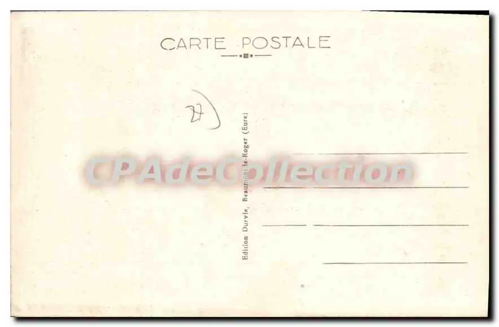 Beaumont-le-Roger (Eure) — Piscina di Chanterene — Edizione Durville - Verso