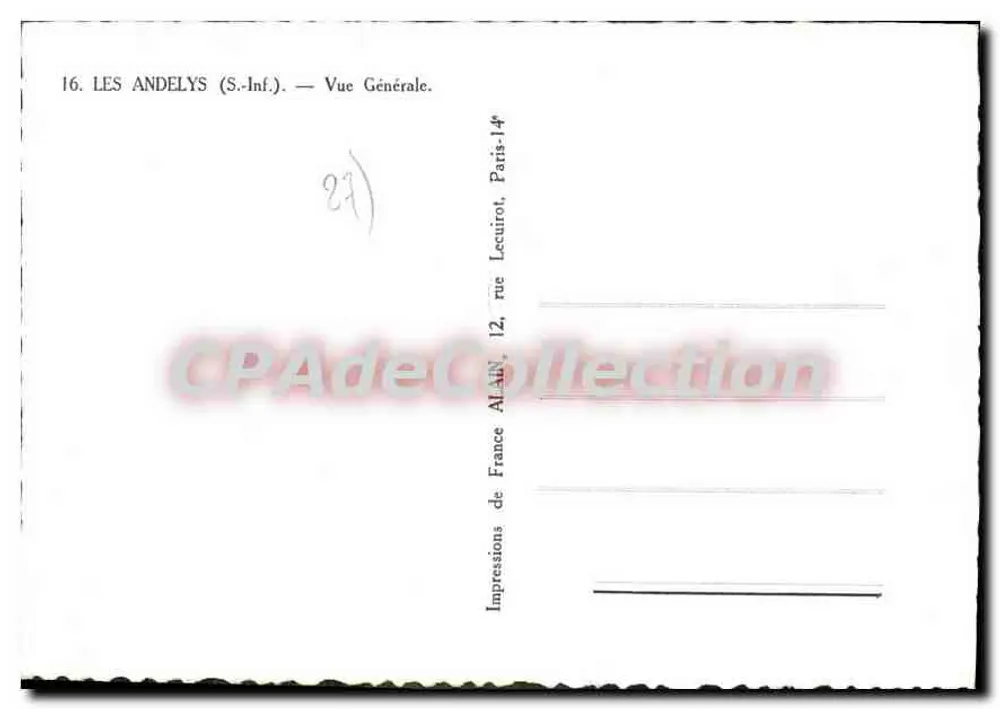 लेस एंडेलीस (S.-Inf.) — सामान्य दृश्य — फ्रांस के छाप, पेरिस 14e - पीछे