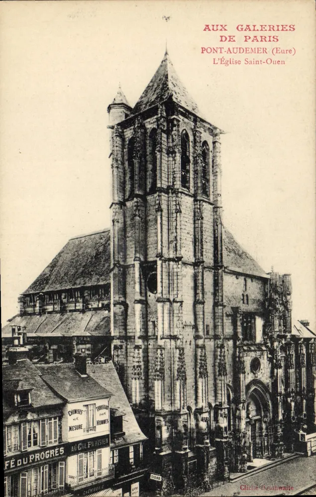 Kirche Saint-Ouen in Pont-Audemer (Eure) — Bei den Galeries de Paris — Chiche Beaulwaite - Vorderseite