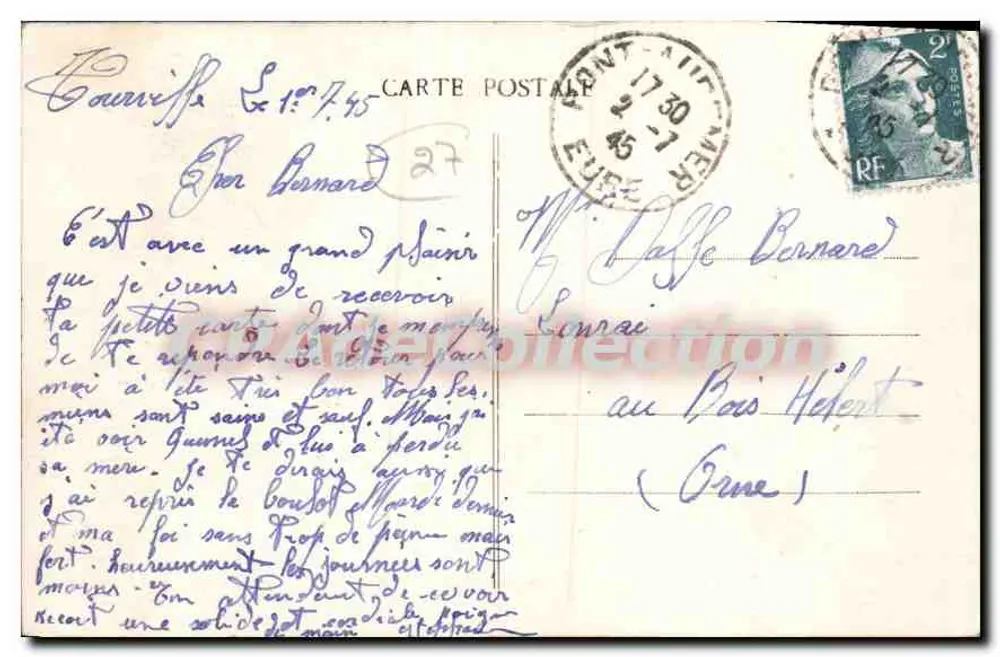 Pont-Audemer - La Chiesa di San Ouen — Edizione Girot - Pont-Audemer - Verso