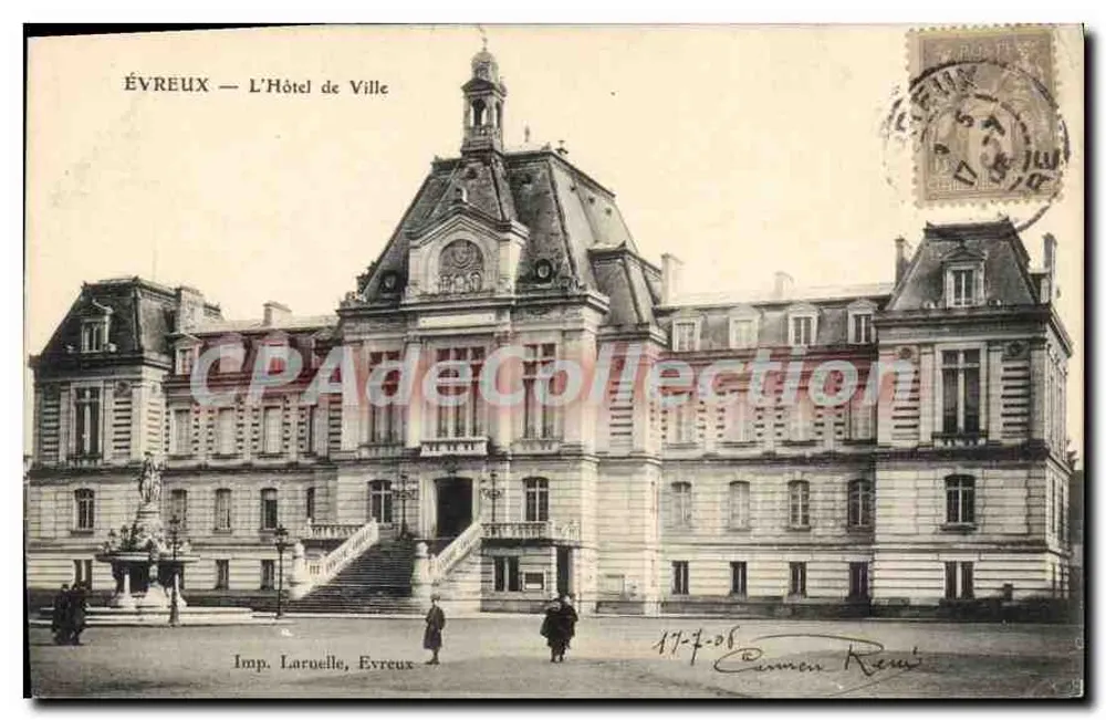 Évreux — O Hotel de Ville — Imp. Laruelle, Évreux - Frente