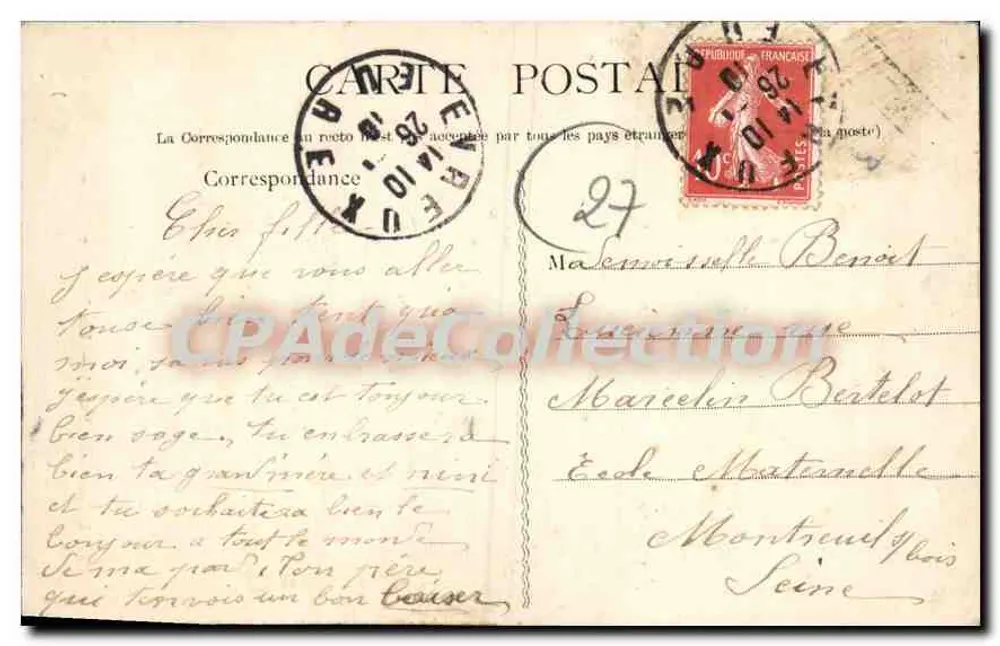 Evreux (Eure) — Um braço do Iton — edição Loucle Evreux (Eure) n°21 - Verso