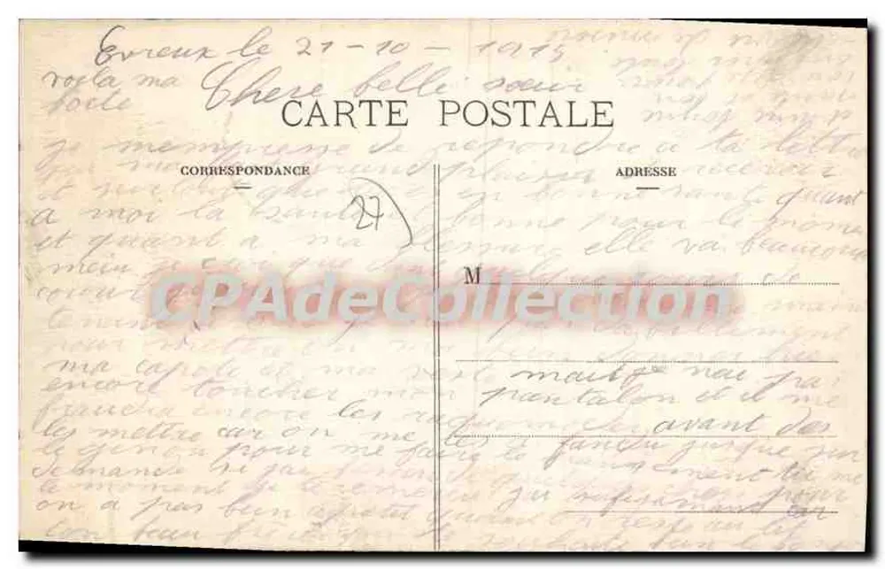 Évreux - Colégio Santo Francisco — editor desconhecido, número de série não visível - Verso