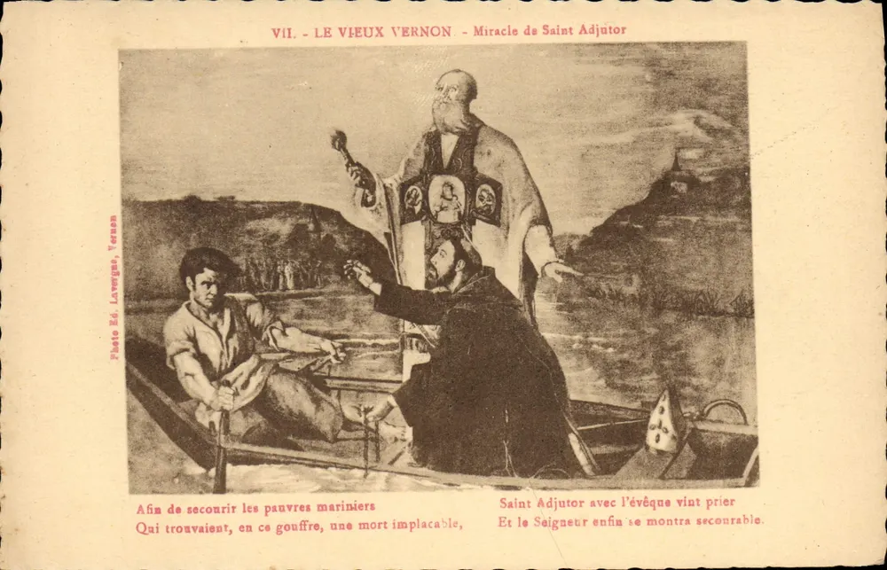 Het Oude Vernon - Het wonder van Sint Adjutor — Foto Ed. Lavergne, Vernon - Voorkant