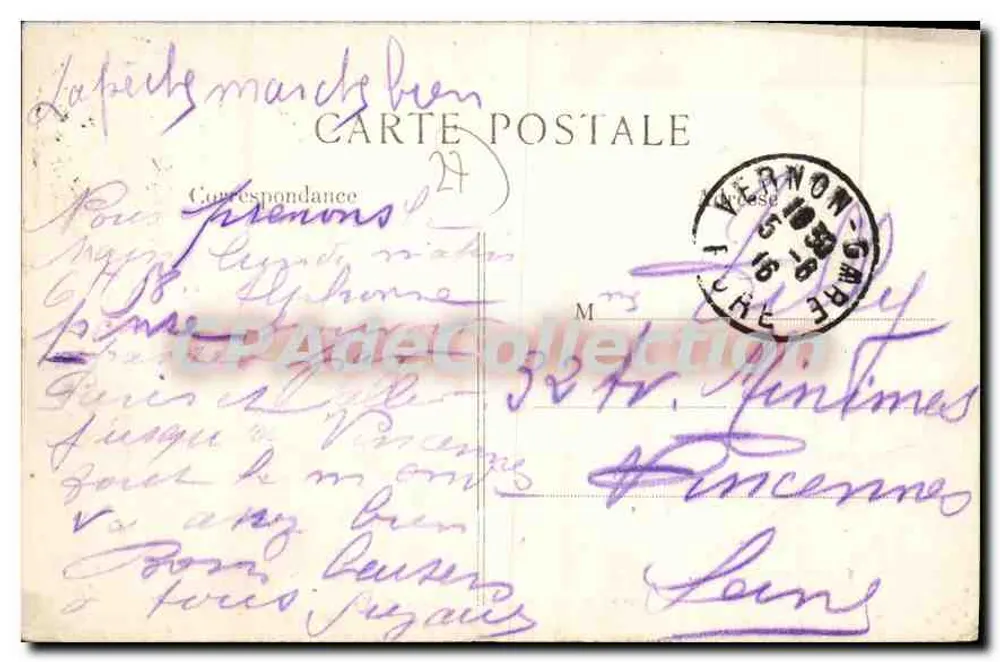 VERNON — Um braço do Epte — Kipp, fotógrafo, Vernon, n°139 - Verso