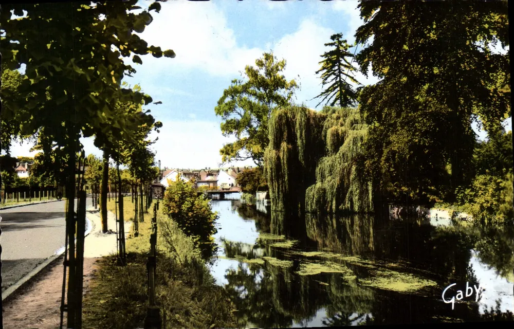 Ansicht des Kanals in Bouviers (Eure) — Verlag Gaby, Serie ROMACOLOR - Vorderseite