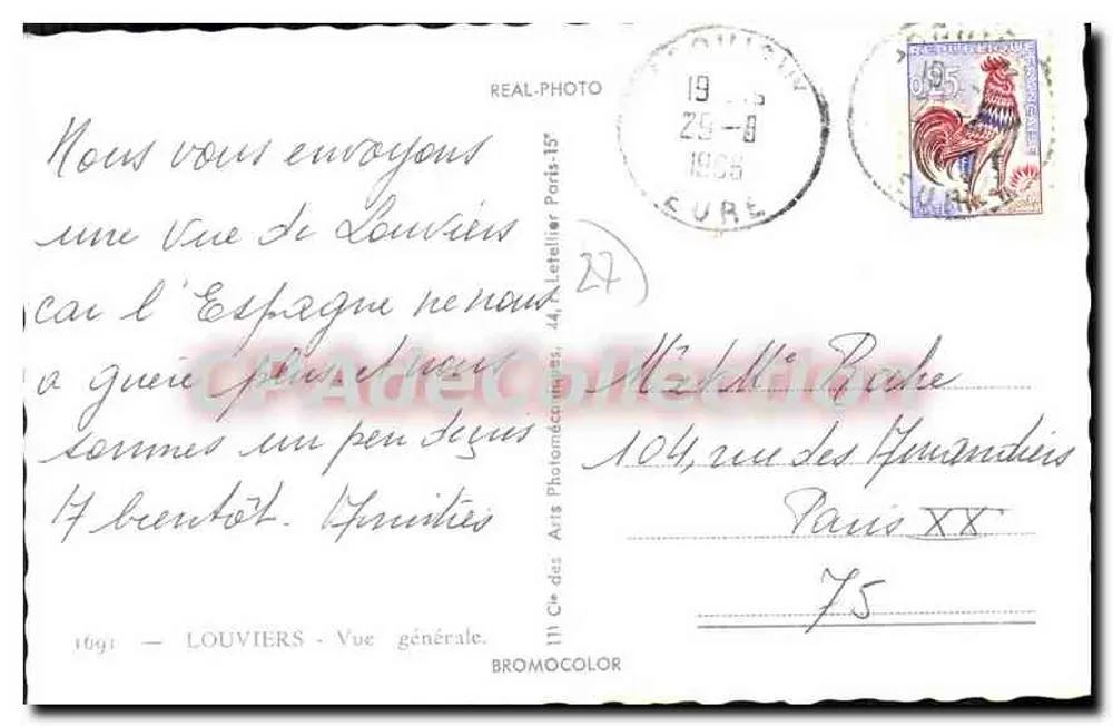 Louvières — Vista geral — Cap - Verso