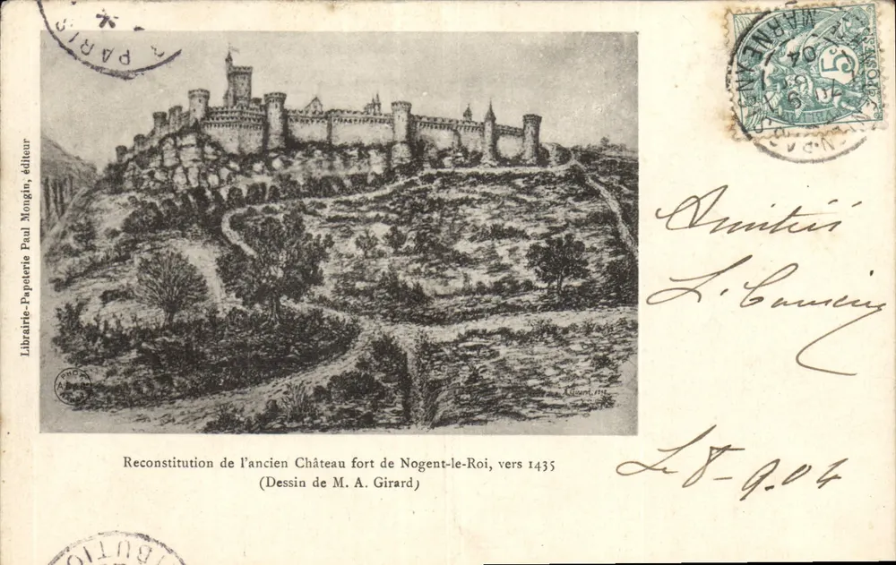 Castelo forte de Nogent-le-Roi — reconstrução em torno de 1435 — Livraria-Papelaria Paul Mongin, editor - Frente