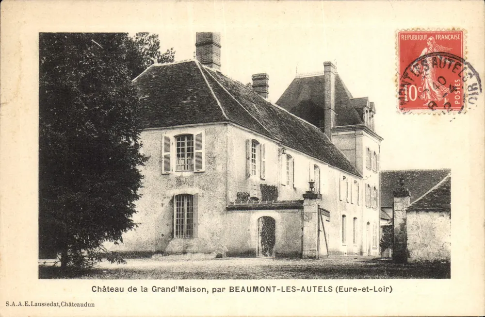 Schloss Grand'Maison — Beaumont-lès-Autels (Eure-et-Loir) — S.A.A.E. Laussedat, Châteaudun - Vorderseite
