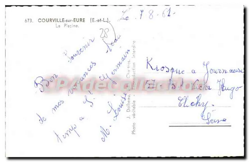 Courville-sur-Eure — A Piscina — J. Dolbeau, n°673 - Verso