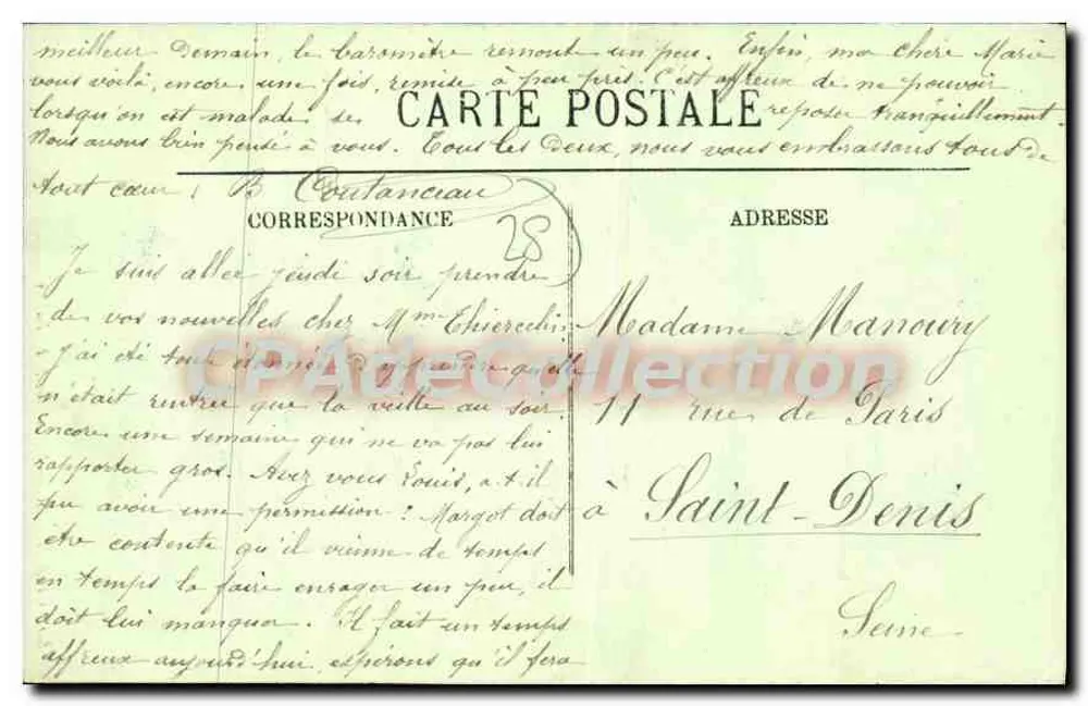 Chartres — Estátua de Noël Ballay — LL. - Verso