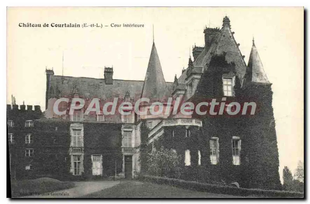 Castelo de Courtalain (E.-et-L.) — Cour intérieure — Editor: Éd. de Courtalain - Frente