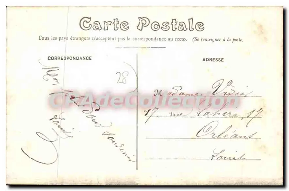 Châteaudun - Ponte St-Médard e Castelo — editor não visível, número de série ilegível - Verso