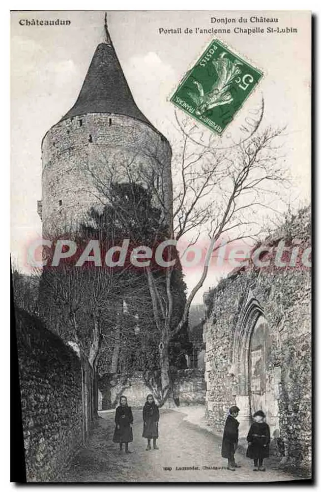 Châteaudun — Portal da antiga Capela de São Lubin — Laussondal, Châteaudun - Frente