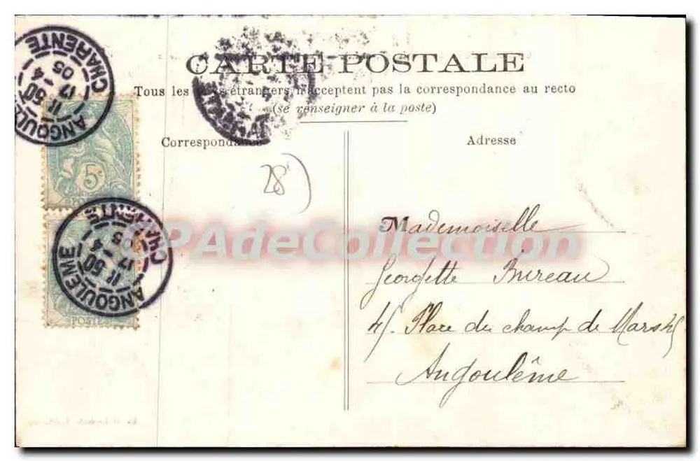 Schloss Courtalain (E.-et-L.) — Ansicht vom Avenue de la Gare — Verlag H. Lecomte, Courtalain - Rückseite