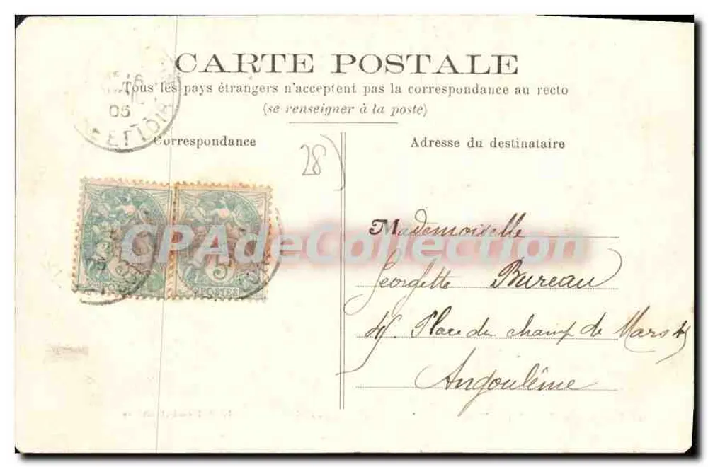 Courtalain (E.-et-L.) — Blick vom Avenue de la Gare — H. Lecomte - Rückseite