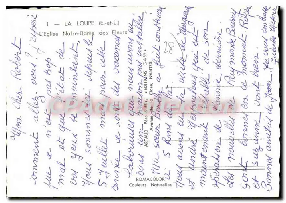 Igreja Nossa Senhora das Flores — La Loupe (E-et-L) — Éditions Gaby - Verso