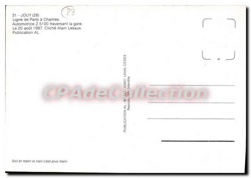 Jouy (28) — Estação — Publicação AL - Verso