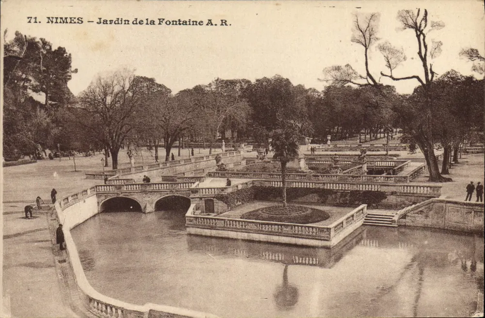 NIMES - Jardim da Fontaine A.R. — Editor A.R., n° 71 - Frente