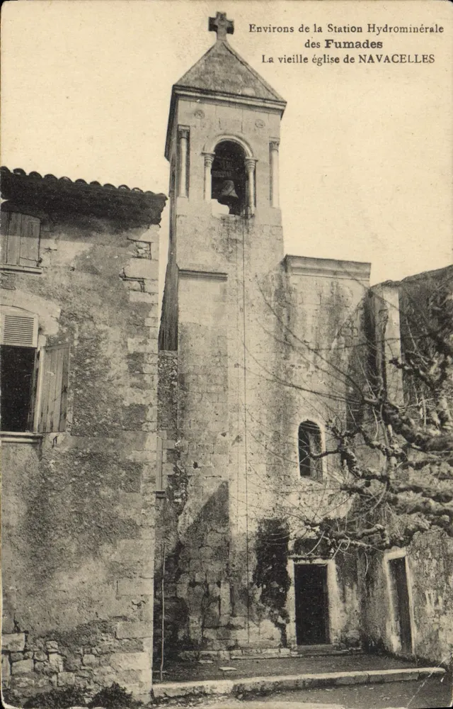 Die alte Kirche von NAVACELLES — Umgebung der Hydromineralquelle Fumades — Verlag nicht sichtbar - Vorderseite