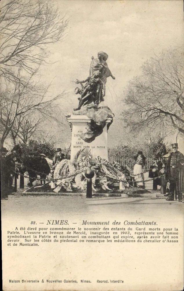 Nîmes — Monument dos Combatentes — Maison Universelle & Nouvelles Gaïeries, n°32 - Frente