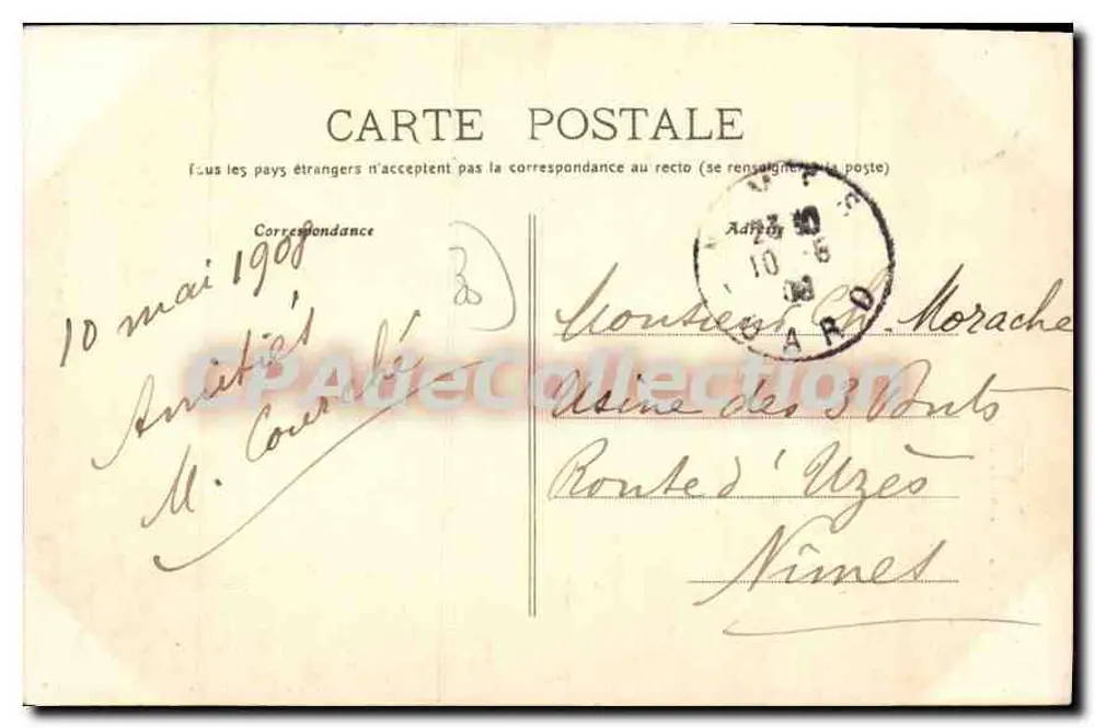 Uzès — Torre Fénestrelle — Edição Borrelly, Uzès - Verso