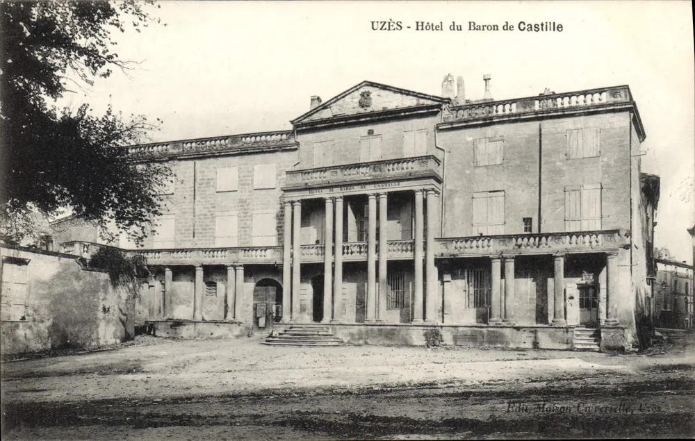 UZÈS - Hotel do Barão de Castille — Editor: Billa, Maison Cuversonelle, L'oué - Frente