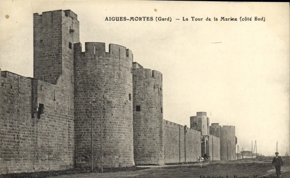Aigues-Mortes (Gard) — Ansicht der Turm der Marine (Südseite) — veröffentlicht von A. Bordieu Montpellier - Vorderseite